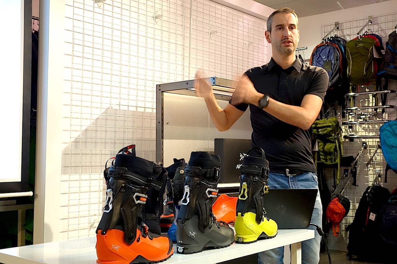 HELT NYTT: Federici Sbrissa presenterte i går den helt nye støvelserien Procline fra Arc´teryx HELT NYTT: Federici Sbrissa presenterte i går den helt nye støvelserien Procline fra Arc´teryx