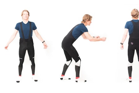 VARM OG REFLEKTERENDE: Nalini-buksen har knehaser i reflekterende materiale. Foto: Henrik Alpers Nalini Pro Gara Bib Tight