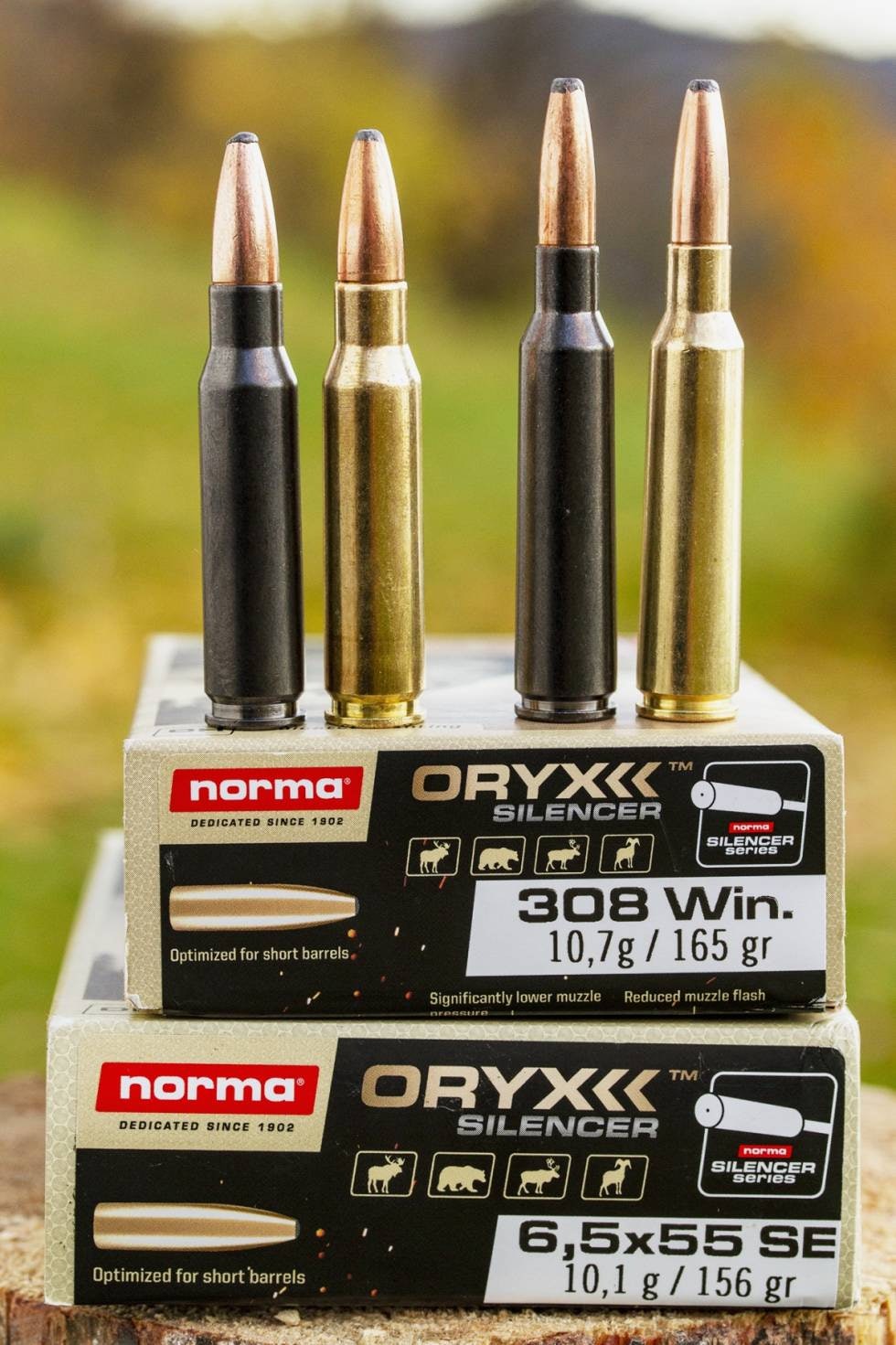 Norma-duell: Vi lot nykommeren Oryx Silencer kledt i svart få prøve seg i to kaliber mot den gamle traveren Oryx. Norma-duell: Vi lot nykommeren Oryx Silencer kledt i svart få prøve seg i to kaliber mot den gamle traveren Oryx.