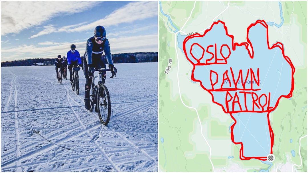 SEND MELDING: Neste gang får kanskje du også vært med på en slik tur? Foto: Hans Flenstad-Jensen LANGTUR: Oslo Dawn Patrol la i helgen turen til Maridalsvannet i Oslo. Dette ble resultatet. Foto: Hans Flensted-Jensen.
