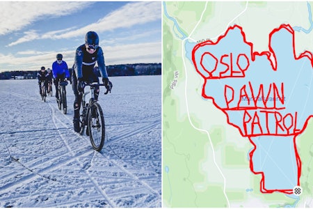 LANGTUR: Oslo Dawn Patrol la i helgen turen til Maridalsvannet i Oslo. Dette ble resultatet. Foto: Hans Flensted-Jensen. LANGTUR: Oslo Dawn Patrol la i helgen turen til Maridalsvannet i Oslo. Dette ble resultatet. Foto: Hans Flensted-Jensen.