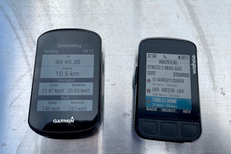 COMPUTER-DUELL: Wahoo Elemnt Bolt V2 eller Garmind Edge 530? Wahoo Elemnt Bolt V2 og Garmin Edge 530