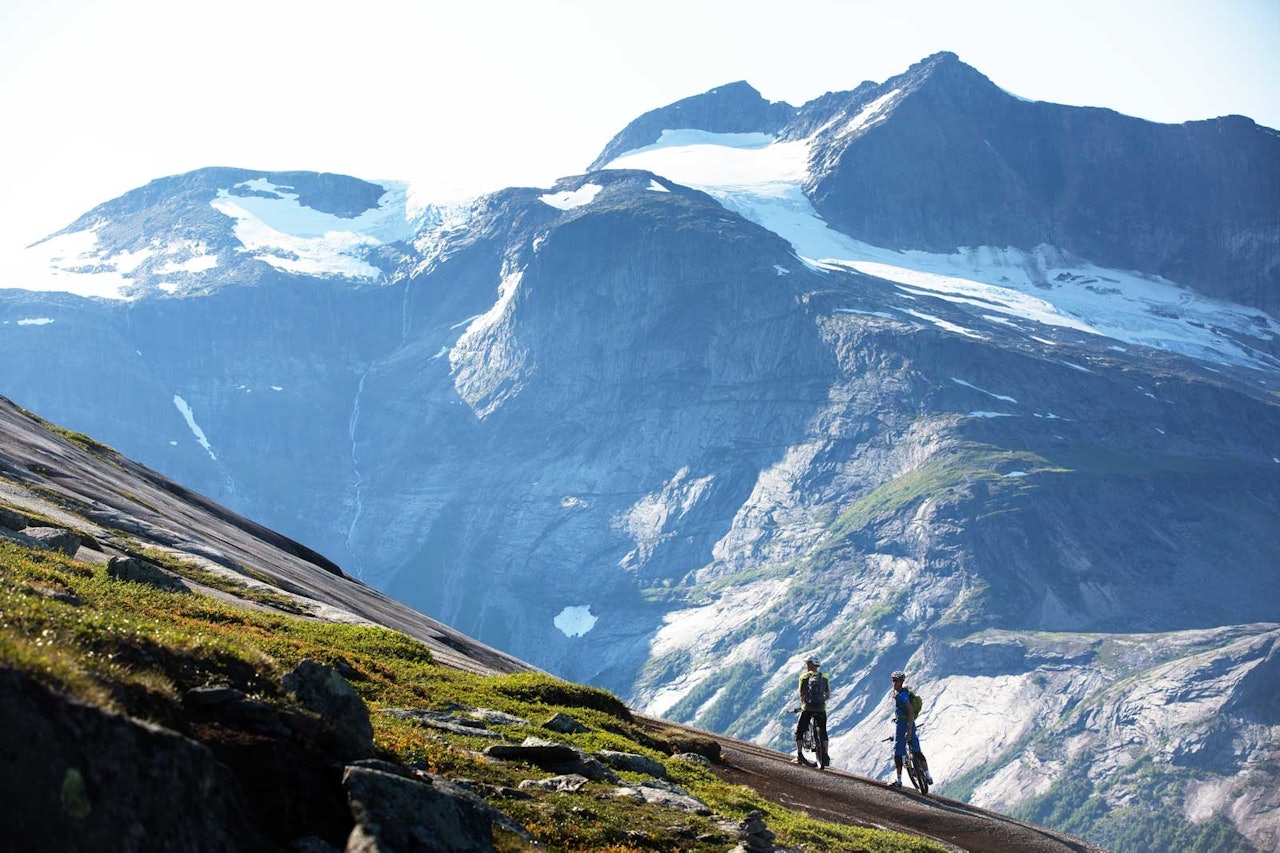 Noen dager og turer handler like mye om den totale opplevelsen, som selve syklingen. En tur over Reinnesfjellet i sola er en slik tur. / Stisykling i Norge.