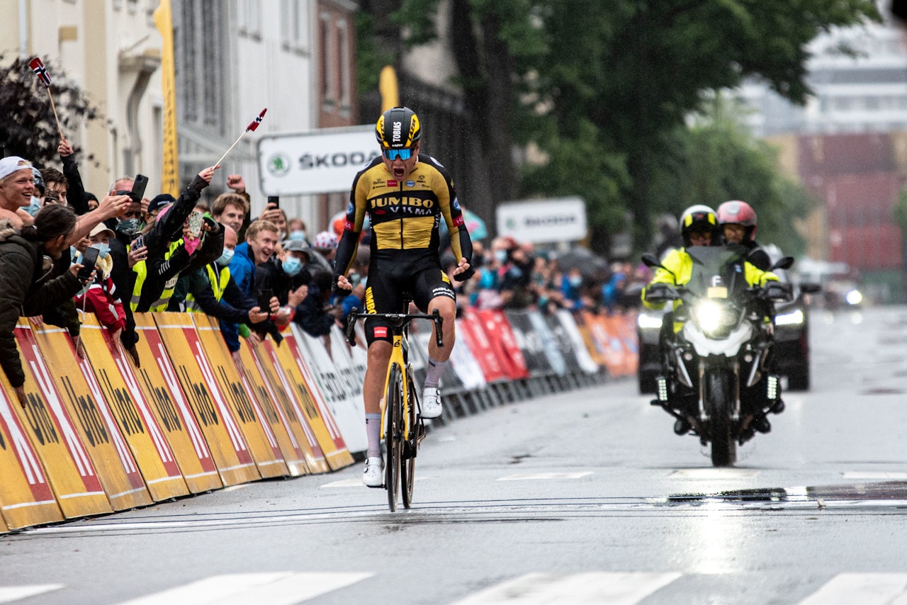 NORGESMESTER: Tobias Foss var overlegen i avslutningen og ble norgesmester for andre gang på fire dager. Foto: Henrik Alpers