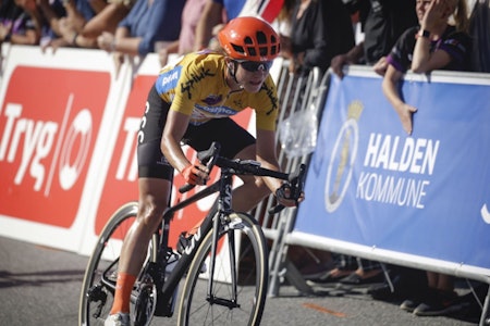 HATTRICK: Dagens sammenlagtseier var den tredje på rad for Marianne Vos i Ladies Tour of Norway. Foto: Cor Vos  HATTRICK: Dagens sammenlagtseier var den tredje på rad for Marianne Vos i Ladies Tour of Norway. Foto: Cor Vos