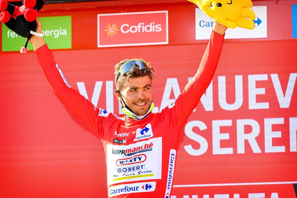 SYV DAGER I RØDT: Odd Christian Eiking, som neste år sykler for EF Education-Nippo. Foto: Cor Vos SYV DAGER I RØDT: Odd Christian Eiking, som neste år sykler for EF Education-Nippo. Foto: Cor Vos
