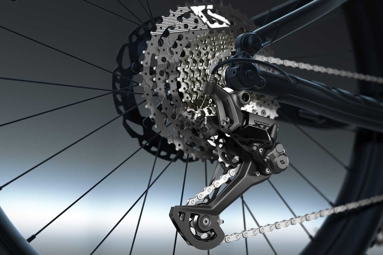 GIR TIL ELSYKKEL: Nå kommer XT og Deore-gruppene fra Shimano i egne varianter for elsykkel - de får tilnavnet Linkglide. Foto: Shimano shimano linkglide gir sykkel deore xt sykkelgir