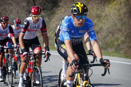 MESTERLIG: Wout van Aert gjorde en strålende jobb med å forsvare seg på Tirreno-Adriaticos kongeetappe. Foto: Cor Vos MESTERLIG: Wout van Aert gjorde en strålende jobb med å forsvare seg på Tirreno-Adriaticos kongeetappe. Foto: Cor Vos