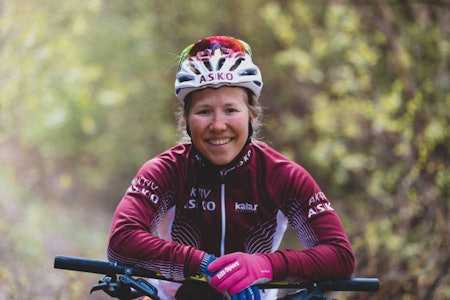 LIKE BLID: Livet som toppidrettsutøver har ikke lagt noen demper på humøret til Helene Marie Fossesholm, snarere tvert i mot. helene marie fossesholm terrengsykling