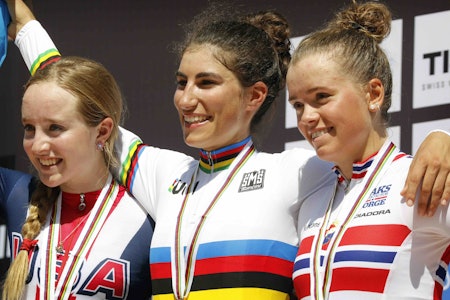 NESTEN: Susanne Andersen var skuffet etter tredjeplassen på fellesstarten i Qatar. Foto: Cor Vos. NESTEN: Susanne Andersen var skuffet etter tredjeplassen på fellesstarten i Qatar. Foto: Cor Vos.