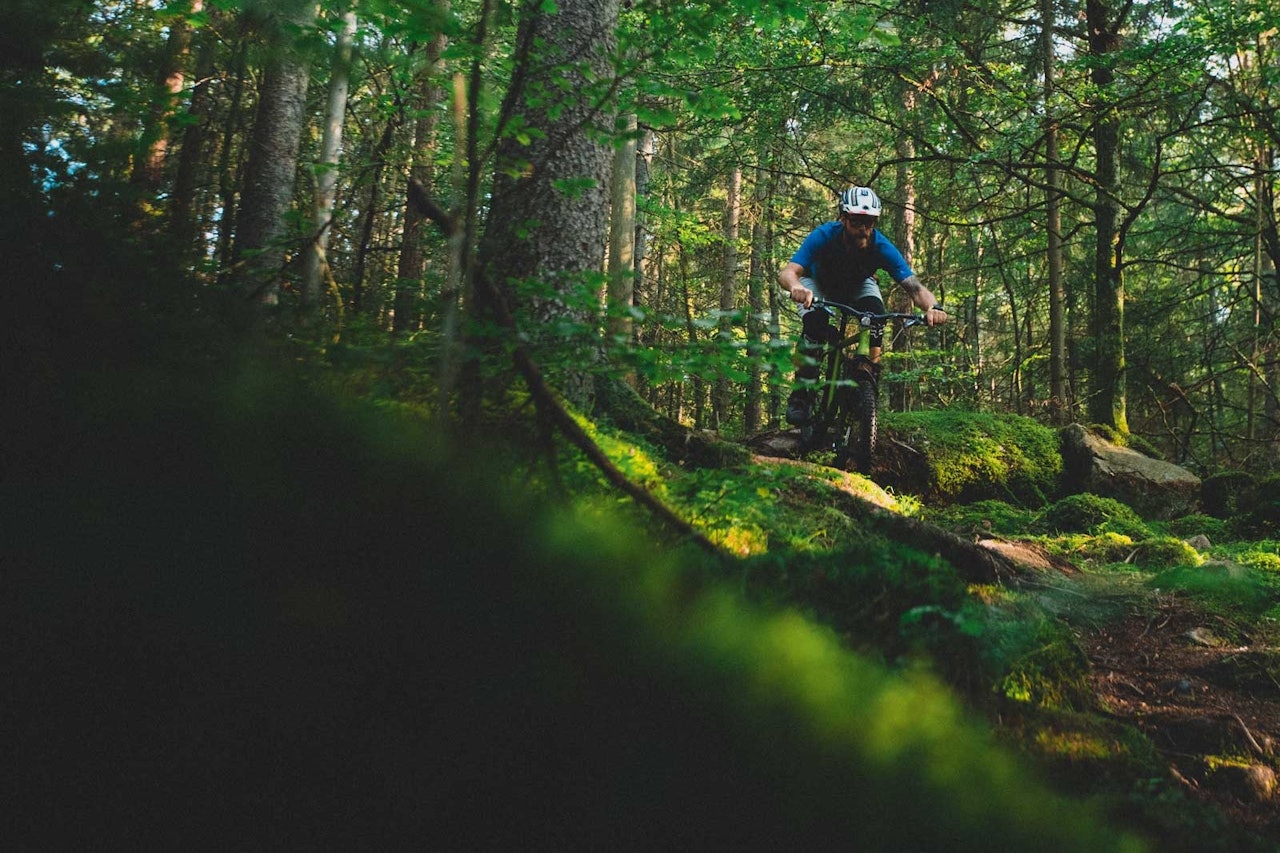 SKOGENS KONGE: Truls Ekelund kjenner stiene på Nøtterøy bedre enn de fleste. Foto: Kristoffer H. Kippernes stisykling nøtterøy flytsti