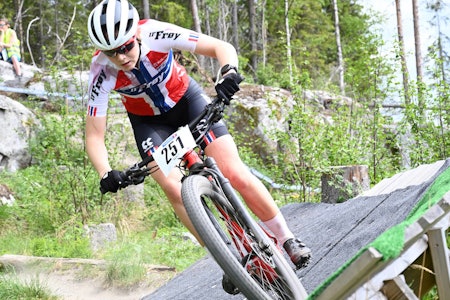 HER BLIR DET NM 2022: Oda LaForce under Norgescuprunden på Lillehammer i juni, der Lillehammer CK arrangerer rundbane-NM 2022. Foto: Sykkelmamma/Mariann Tvete Oda LaForce under Norgescuprunden på Lillehammer 2021