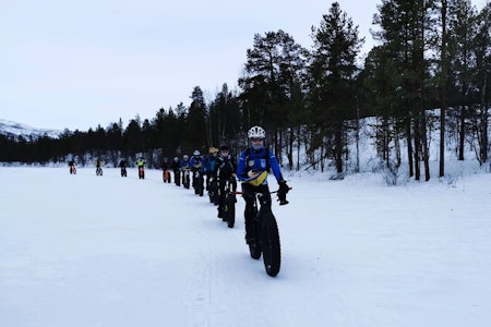POPULÆRT: Selv om Arctic Alta Fatbike Race ikke kunne gjennomføres som ritt i år, var løypa preppet hele helga og arrangøren oppfordret alle til å sykle likevel. Foto: Ida Bøthun Arctic Alta Fatbike 2021