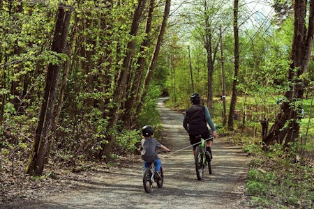 TAUING: Hvis motbakkene blir litt for bratte eller det skorter på sykkellysten, skal dette produktet hjelpe. Foto: Kidreel kidreel sykle med barn tau