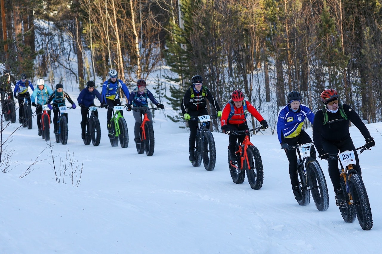 AVLYST: Arctic Alta Fatbike Race skulle vært arrangert neste helg, men tvinges til å avlyse på grunn av nasjonale smittevernregler. Løypa kjøres likevel, og det vil bli opprettet et Strava segment for traséen. Foto: Lars Abrahamsen Arctic Alta Fatbike race avlyses