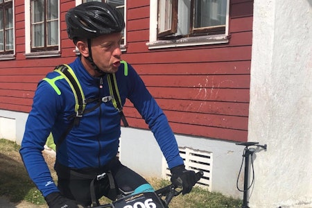 Martin Støvern på sjekkpunktet i Kautokeino tidligere i ettermiddag. Foto: Linda Treseng Martin Støvern på sjekkpunktet i Kautokeino tidligere i ettermiddag. Foto: Linda Treseng