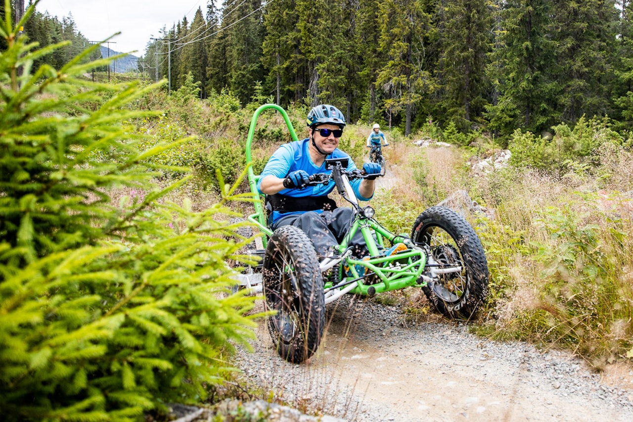 I Gullia i Trysil kan Sigurd Groven få levet ut stisykkeldrømmene. Foto: Anders Fausko I Gullia i Trysil kan Sigurd Groven få levet ut stisykkeldrømmene. Foto: Anders Fausko