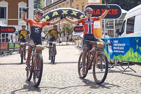 Ole Hem og Marco Rebagilati tok sin andre etappeseier i TransAlp og har forseglet pallen sammenlagt. Foto: TransAlp