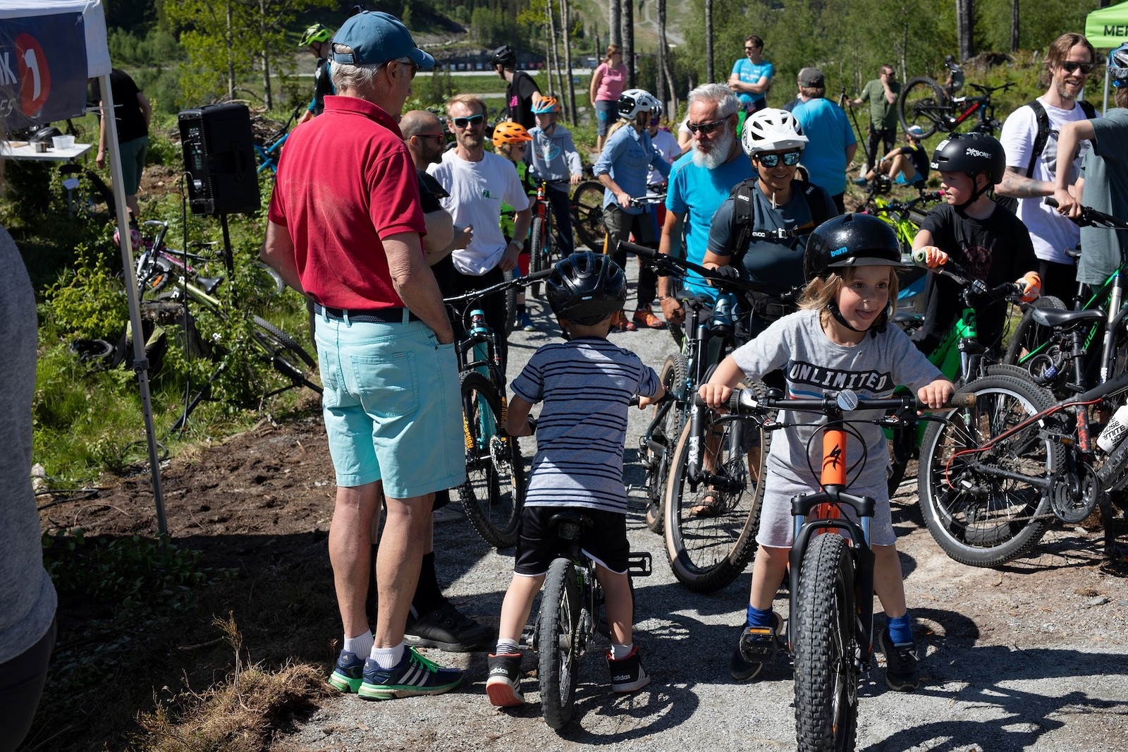 Stor iver og glede da sykkelparken Tottelia Rides åpnet 15. juni. Foto: Hemsedal 