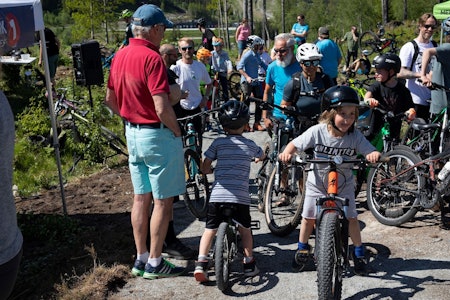 Stor iver og glede da sykkelparken Tottelia Rides åpnet 15. juni. Foto: Hemsedal 