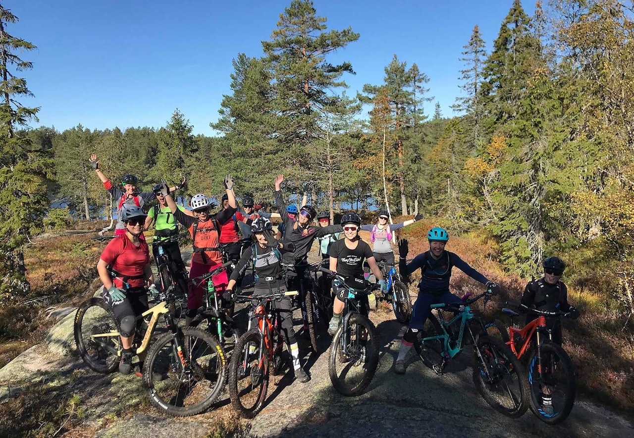 POPULÆRT: Jentetilbudet til Herja Endurolaug har blitt populært blant jenter som sykler. Foto: Martin Østberg