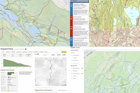 FINNE NYE STIER: Det finnes mange måter å finne nye steder å drive med stisykling på. Foto: Skjermdump finne sykkelsti app