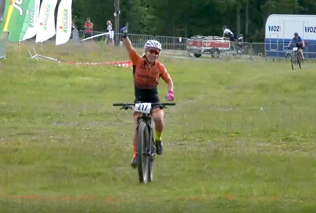 NM-GULL: Helene Marie Fossesholm vant rundbane-NM 2021 med drøyt 20 sekunders margin. Foto: Skjermdump Fossesholm vant rundbane-NM 2021