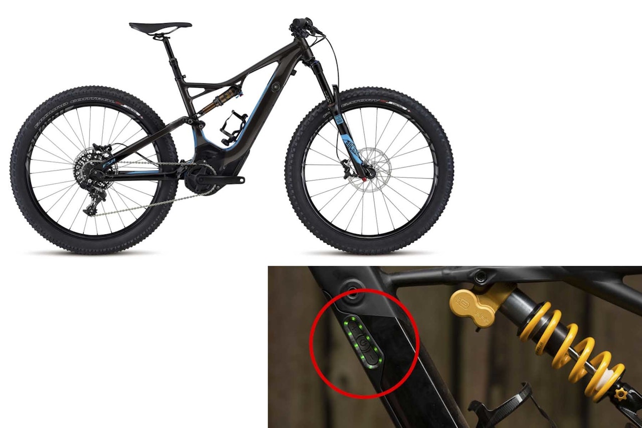 TILBAKEKALLING: Specialized annonserer en frivillig tilbakekalling for å utbedre feil på noen batterier på elsykler. Foto: Specialized specialized elsykkel brannfare batteri tilbakekalling