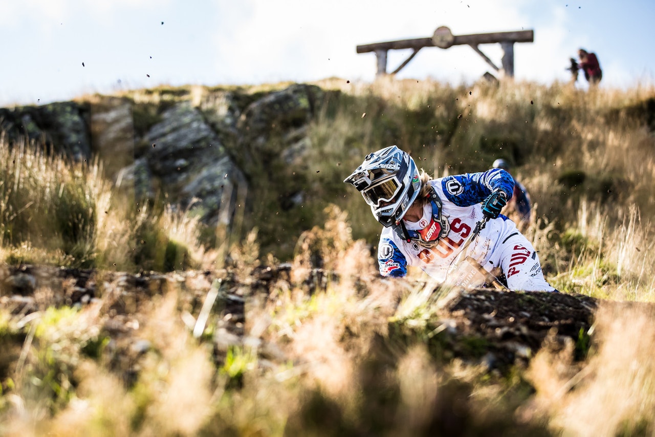 Brage Vestavik under finalen i Red Bull Hardline i Wales på søndag. Foto: Boris Beyer/Red Bull Content Pool  Brage Vestavik under finalen i Red Bull Hardline i Wales på søndag. Foto: Boris Beyer/Red Bull Content Pool