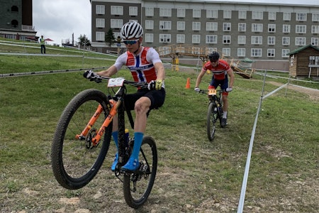 Erik Hægstad under trening i Snowshoe, USA, i forkant av kortbanerittet fredag. Foto: Eddy Knudsen Storsæter erik hægstad verdenscup sykling terrengsykkel