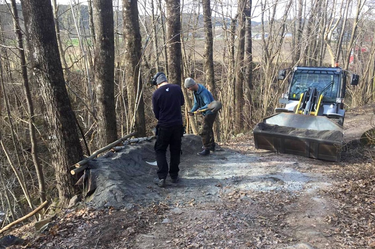 Etter hundrevis av dugnadstimer åpner Kristiansand Sykkelpark for sesongen 24.mai, med to splitter nye løyper. Foto: Hilde S. Strædet Etter hundrevis av dugnadstimer åpner Kristiansand Sykkelpark for sesongen 24.mai, med to splitter nye løyper. Foto: Hilde S. Strædet