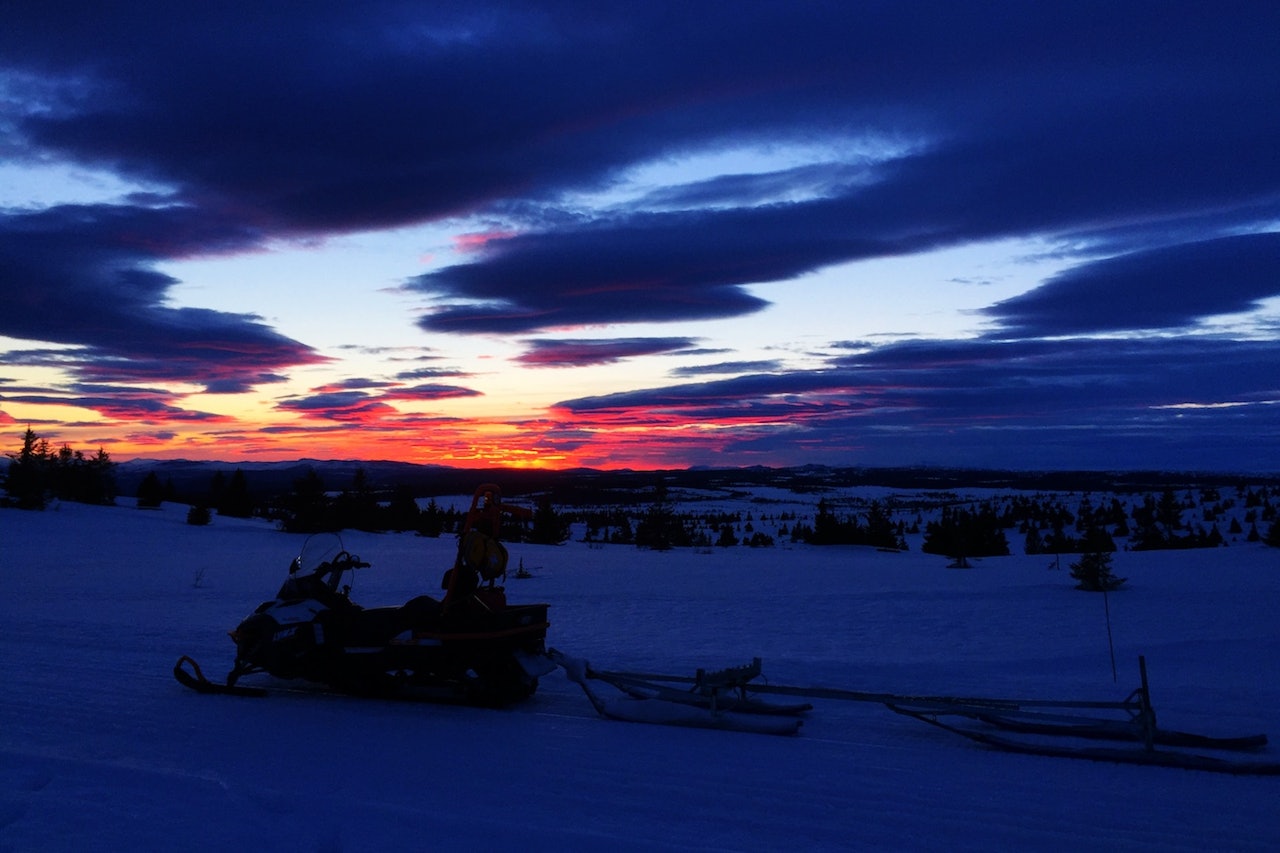 Øyer Turskiløyper var ute med skuter for å legge klar klopper til vårens prosjekter i Øyerfjellet, og fikk med seg noen magiske naturøyeblikk på kjøpet. Foto: Lars Ragnar Manengen Øyer Turskiløyper var ute med skuter for å legge klar klopper til vårens prosjekter i Øyerfjellet, og fikk med seg noen magiske naturøyeblikk på kjøpet. Foto: Lars Ragnar Manengen