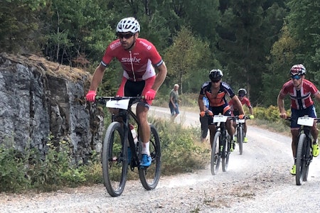 Vidar Mehl ledet tetgruppa inn til mål. Foto: Sissel Aaløkken