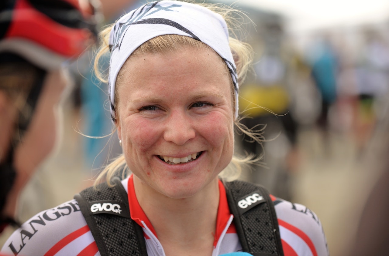 Hildegunn Gjertrud Hovdenak vant eliteklassen i SykkelEnern på Oppdal med knusende margin. Foto: Kent Murdoch