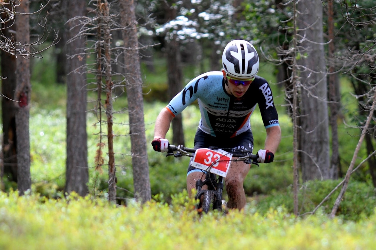 Fredrik Haraldseth tapte målspurten mot Matthias Wengelin med en halv sykkellengde, men de to fikk registrert samme tid. Foto: Kent Murdoch Fredrik Haraldseth tapte målspurten mot Matthias Wengelin med en halv sykkellengde, men de to fikk registrert samme tid. Foto: Kent Murdoch
