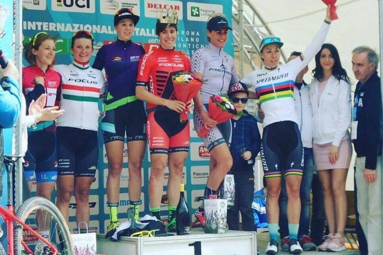 Gunn-Rita Dahle Flesjå ble nummer tre på Trofeo Delcar sist helg, som inngår i den italienske rundbanecupen. Foto: Focus XC