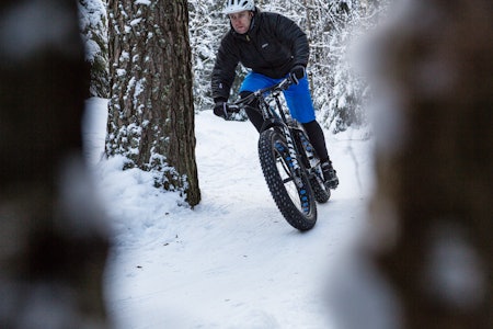 SAME SAME, BUT DIFFERENT: Det samme, bare litt annerledes med en fatbike. Bilde: Christian Nerdrum fatbike teknikk snø