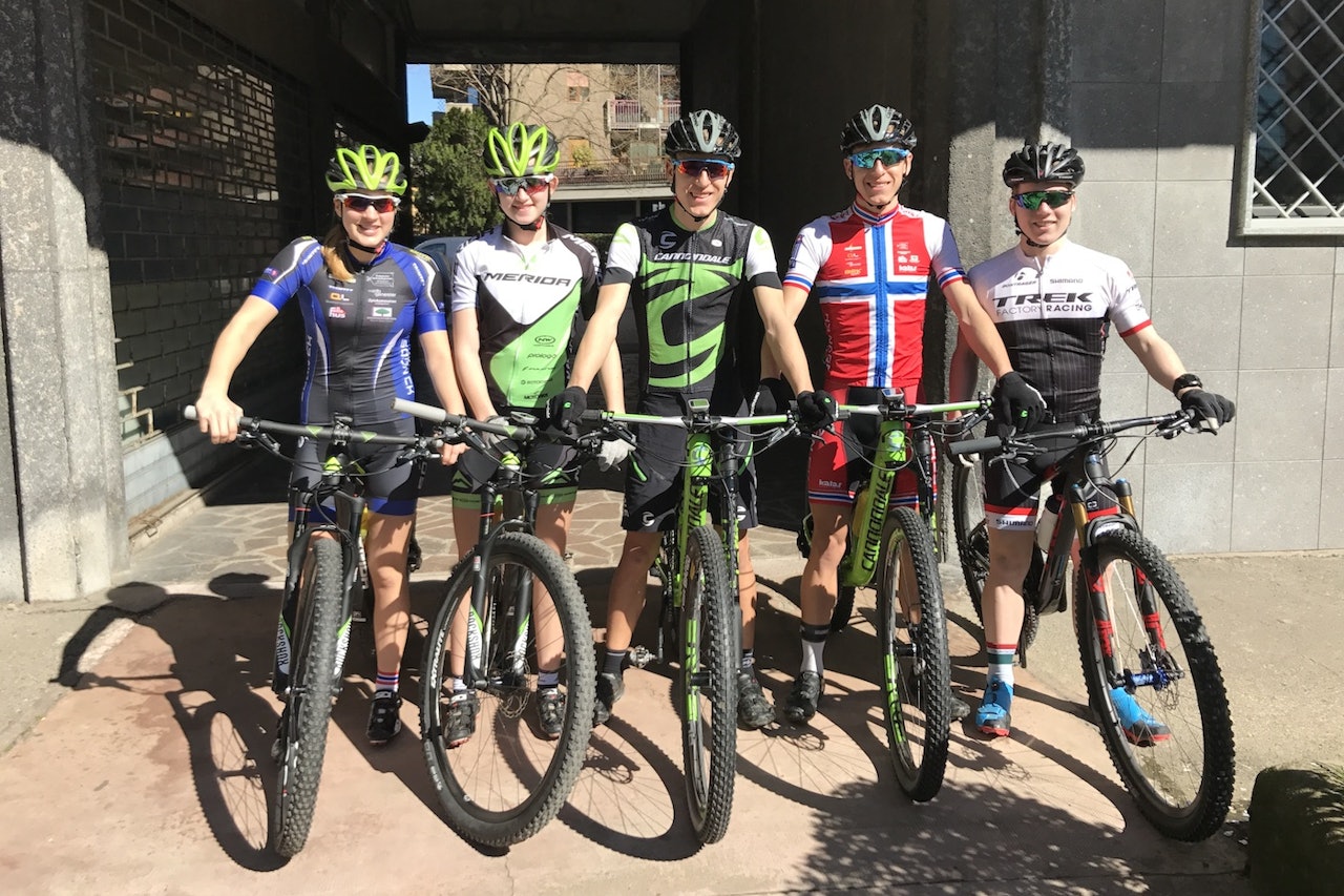 Sesongdebuten med UCI Junior Series i Milano ga både svar og poeng til de fire rytterne Thea Siggerud, Tuva Siggerud, Anders Johannessen og Tobias Johannessen fra Soon CK, og Jørgen Anmarkrud fra Konnerud. Foto: Kent Siggerud Sesongdebuten med UCI Junior Series i Milano ga både svar og poeng til de fire rytterne Thea Siggerud, Tuva Siggerud, Anders Johannessen og Tobias Johannessen fra Soon CK, og Jørgen Anmarkrud fra Konnerud. Foto: Kent Siggerud