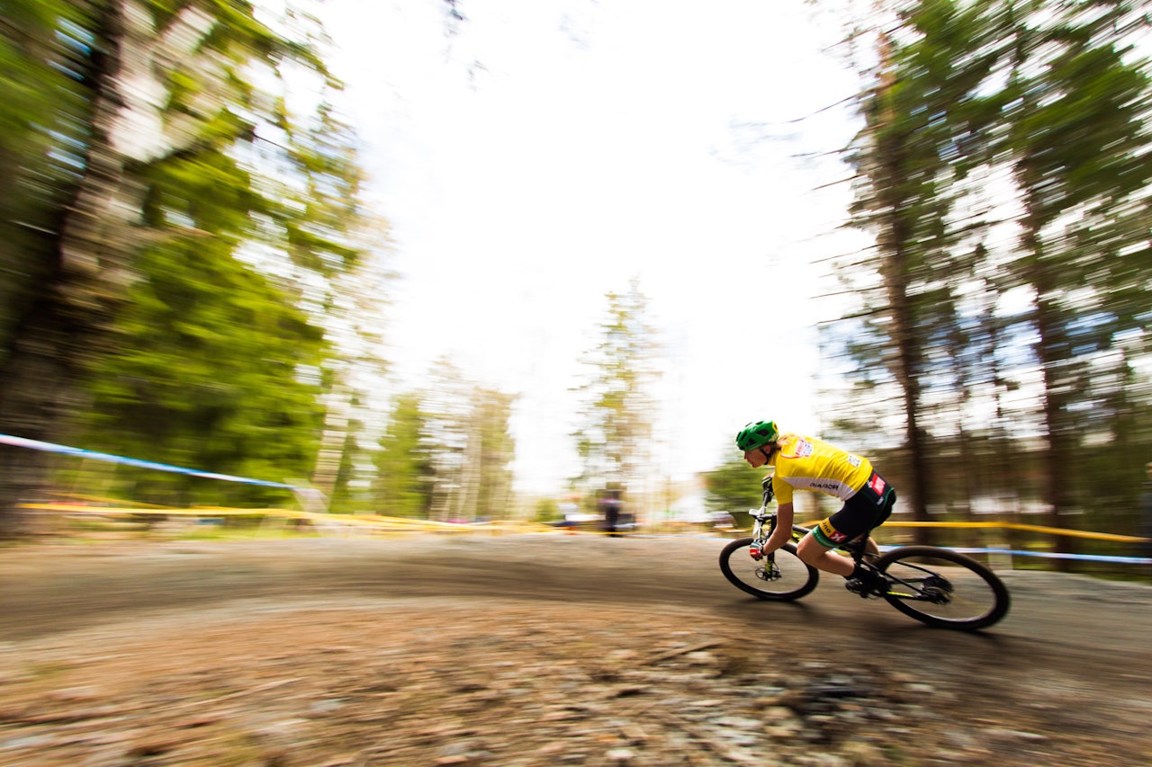 UCI-rittet på Fiskum 30.april er første ritt i den felles nordiske rundbanecupen Postnord MTB Series 2017. Foto: Snorre Veggan 