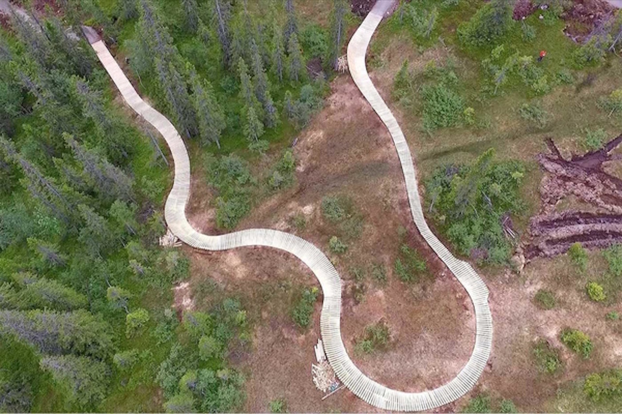 Slik ser den nye stien i Trysil ut: Magic Moose åpnet formelt under Utflukt fredag morgen. Foto: Kristoffer Kippernes Slik ser den nye stien i Trysil ut: Magic Moose åpnet formelt under Utflukt fredag morgen. Foto: Kristoffer Kippernes