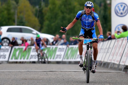 Frederik Wilmann vant Birken i 2014, etter en dramatisk avslutning der Åsmund Løvik kjørte feil på oppløpet. Foto: Kent Murdoch birken birkebeinerrittet