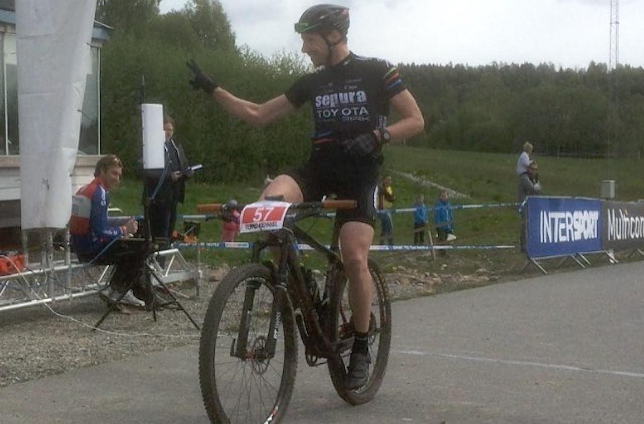 Svenske Fredrik Edin fra Sepura Toyota racing with Birk vant Norgescupklassen i Montebellorittet. Foto: Arrangøren Svenske Fredrik Edin fra Sepura Toyota racing with Birk vant Norgescupklassen i Montebellorittet. Foto: Arrangøren