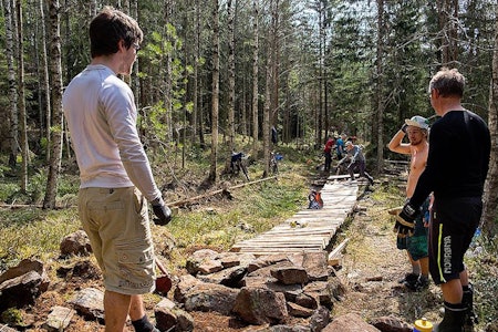 Lørdag er siste sjanse til å ta i et tak for den nye traséen i Terrengsykkelrittet. Foto: NOTS Oslo og Omegn  Lørdag er siste sjanse til å ta i et tak for den nye traséen i Terrengsykkelrittet. Foto: NOTS Oslo og Omegn