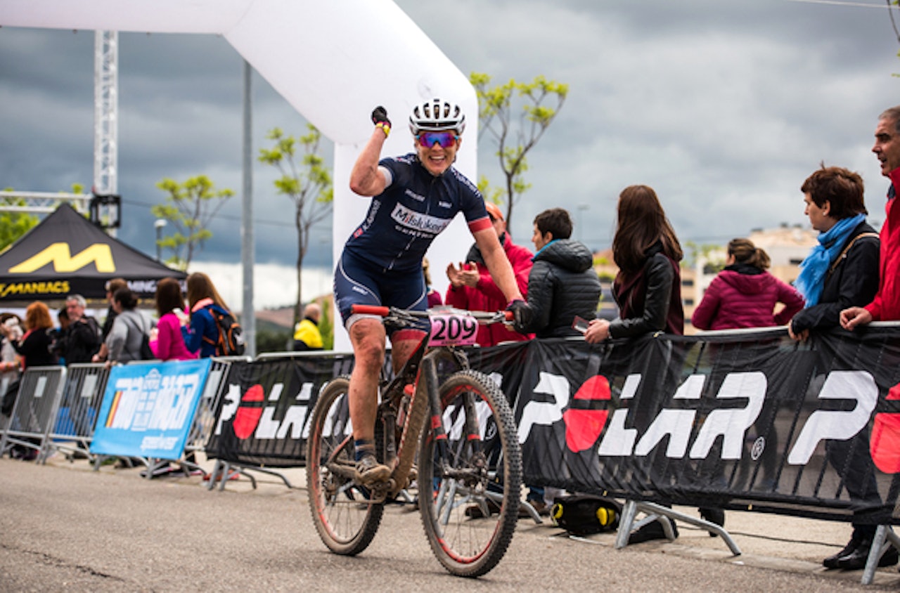 Kristin Aamodt kjørte inn til andreplass på siste etappe av La Rioja Bike Race. Det holdt til tredjeplass sammenlagt. Foto: Arrangøren