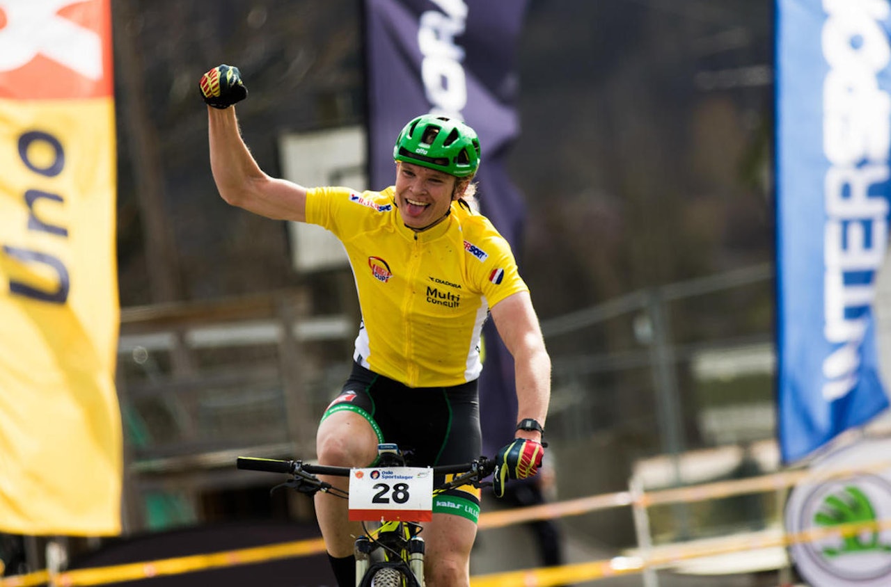 Petter Fagerhaug vant både temporittet og rundbanerittet i Norgescupåpningen på Fiskum 23-24 april. Det var over forventning for førsteårssenioren fra NTG Lillehammer. Foto: Snorre Veggan Petter Fagerhaug vant både temporittet og rundbanerittet i Norgescupåpningen på Fiskum 23-24 april. Det var over forventning for førsteårssenioren fra NTG Lillehammer. Foto: Snorre Veggan