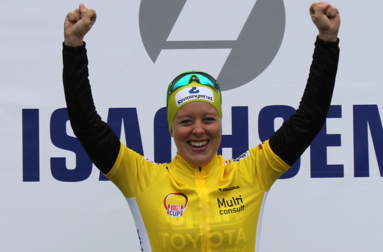 Ingrid Sofie Bøe Jacobsen vant temporittet på Darbu, som var første runde i Norgescup rundbane 2016. Foto: NCF Ingrid Sofie Bøe Jacobsen vant temporittet på Darbu, som var første runde i Norgescup rundbane 2016. Foto: NCF