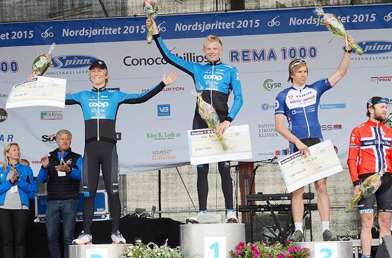 Anders Fiskvik i Team Trek Mesterhus kjempet seg til pallplass blant landeveisproffene i Nordsjørittet i år som i fjor. Foto: Nordsjørittet Anders Fiskvik i Team Trek Mesterhus kjempet seg til pallplass blant landeveisproffene i Nordsjørittet i år som i fjor. Foto: Nordsjørittet