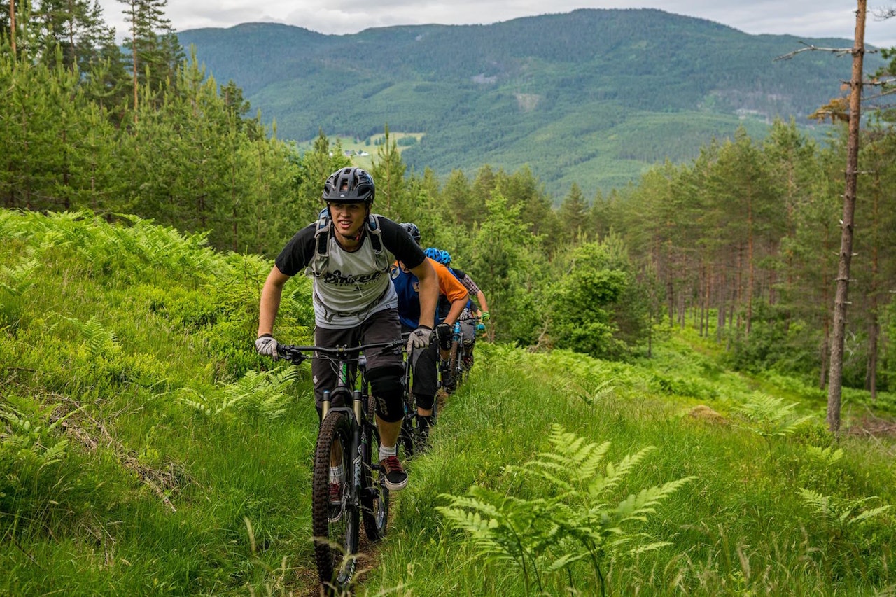 Det er fortsatt håp om at lokale syklister skal kunne nyte stiene på Kaupanger selv om deler av området skulle bli vernet. Foto: Bård Basberg Det er fortsatt håp om at lokale syklister skal kunne nyte stiene på Kaupanger selv om deler av området skulle bli vernet. Foto: Bård Basberg
