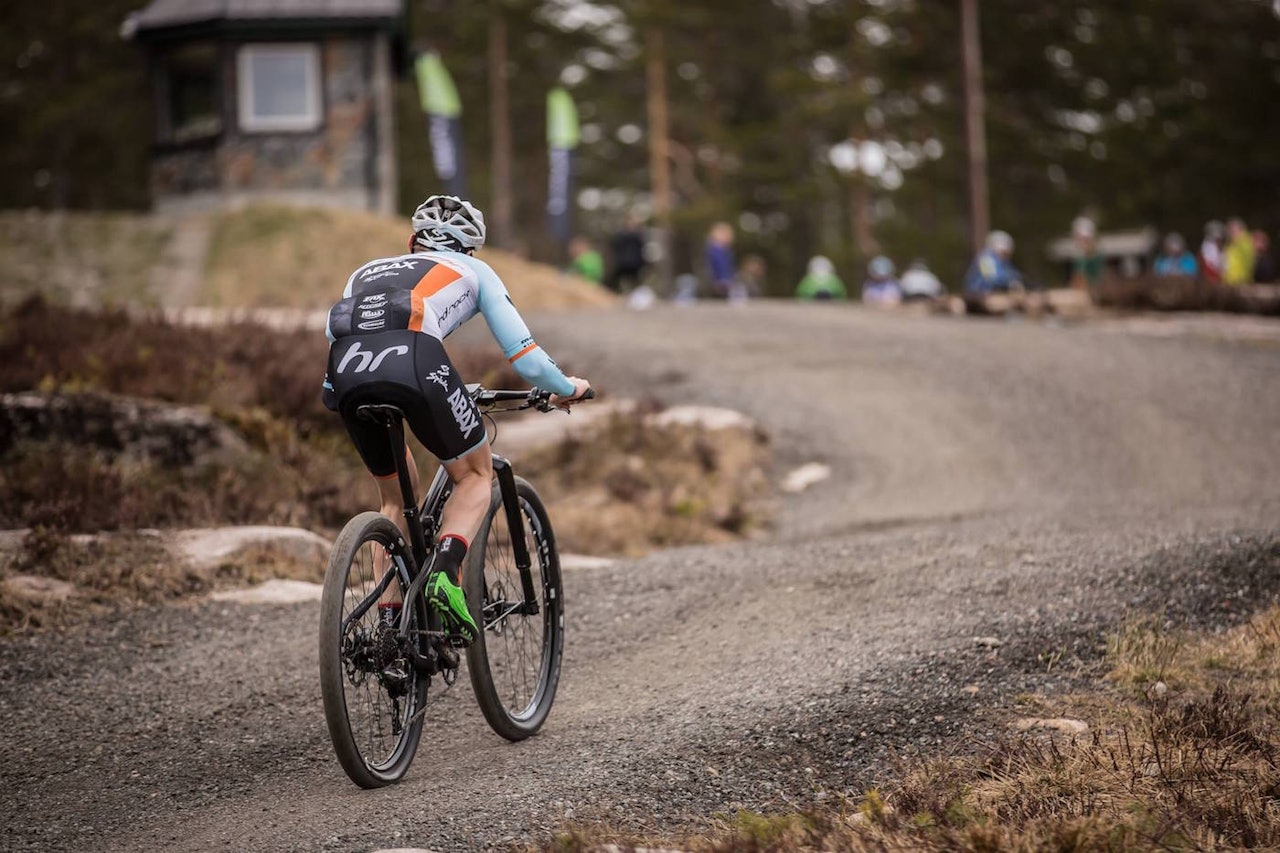 Morten Vaeng har KOMen Strava, med tida 10:04, men det segmentet er litt annerledes enn løypa som rittet kjøres i. Her fra vårutgaven av rittet i april. Foto: Svenn Fjeldheim Morten Vaeng har KOMen Strava, med tida 10:04, men det segmentet er litt annerledes enn løypa som rittet kjøres i. Her fra vårutgaven av rittet i april. Foto: Svenn Fjeldheim