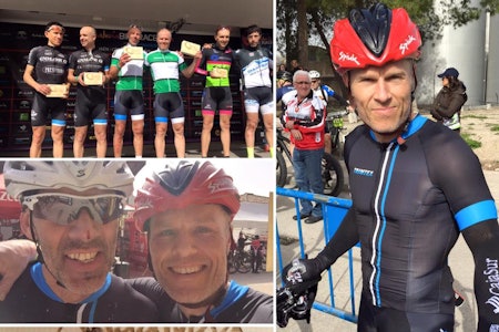 ETAPPESEIER: Kjell Karlsen og Thomas Morgan Knudsen tok seieren i M40 på dagens 1. etappe i Andalucia Bike Race. ETAPPESEIER: Kjell Karlsen og Thomas Morgan Knudsen tok seieren i M40 på dagens 1. etappe i Andalucia Bike Race.